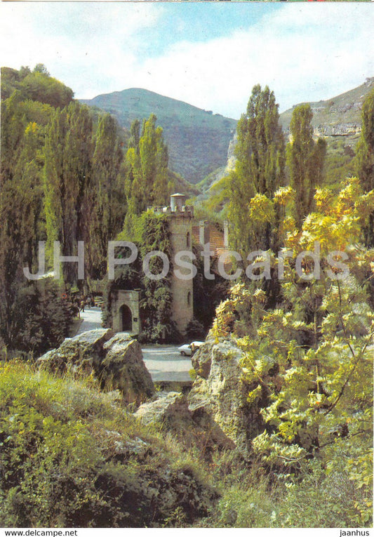 Kislovodsk - restaurant Zamok (Castle) in Alikonovsky gorge - 1989 - Russia USSR - unused - JH Postcards