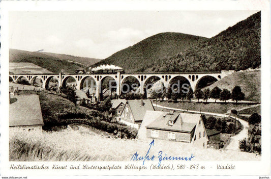 Willingen - Viadukt - old postcard - 1959 - Germany - used - JH Postcards