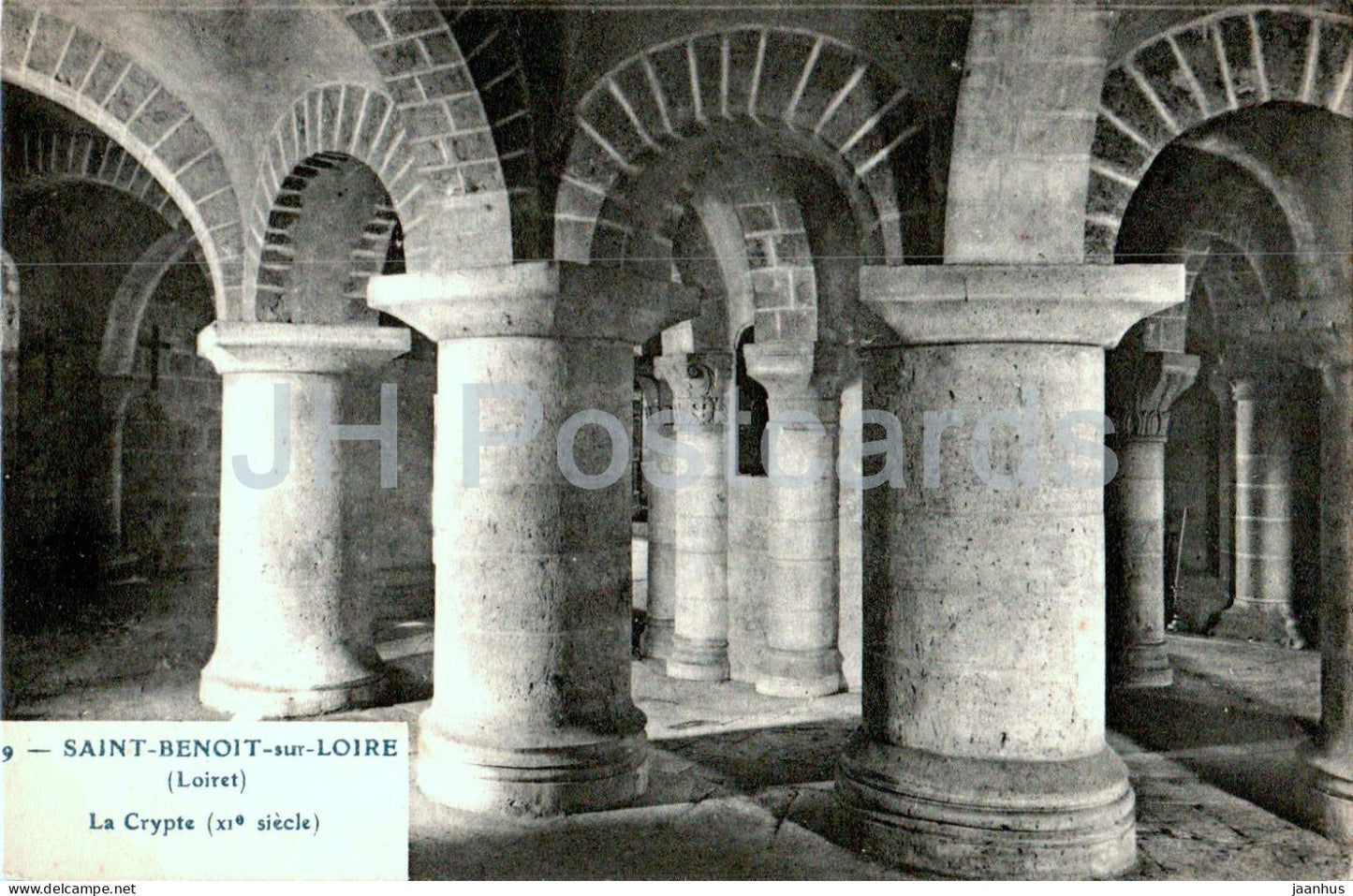 Saint Benoit sur Loire - La Crypte - The Crypt - 9 - old postcard - 30 - France - unused - JH Postcards