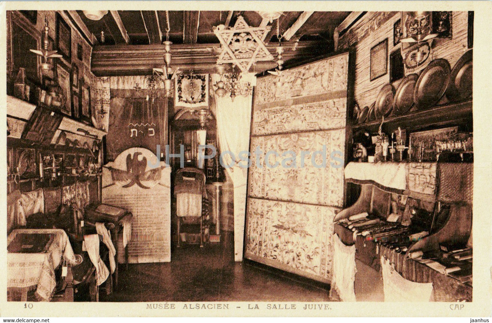 Musee Alsacien - La Salle Juive - museum - 10 - old postcard - France - unused - JH Postcards