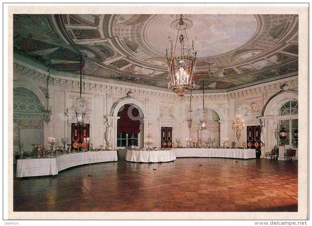 The Grand Hall - Pavlovsk Palace Museum - 1982 - Russia USSR - unused - JH Postcards