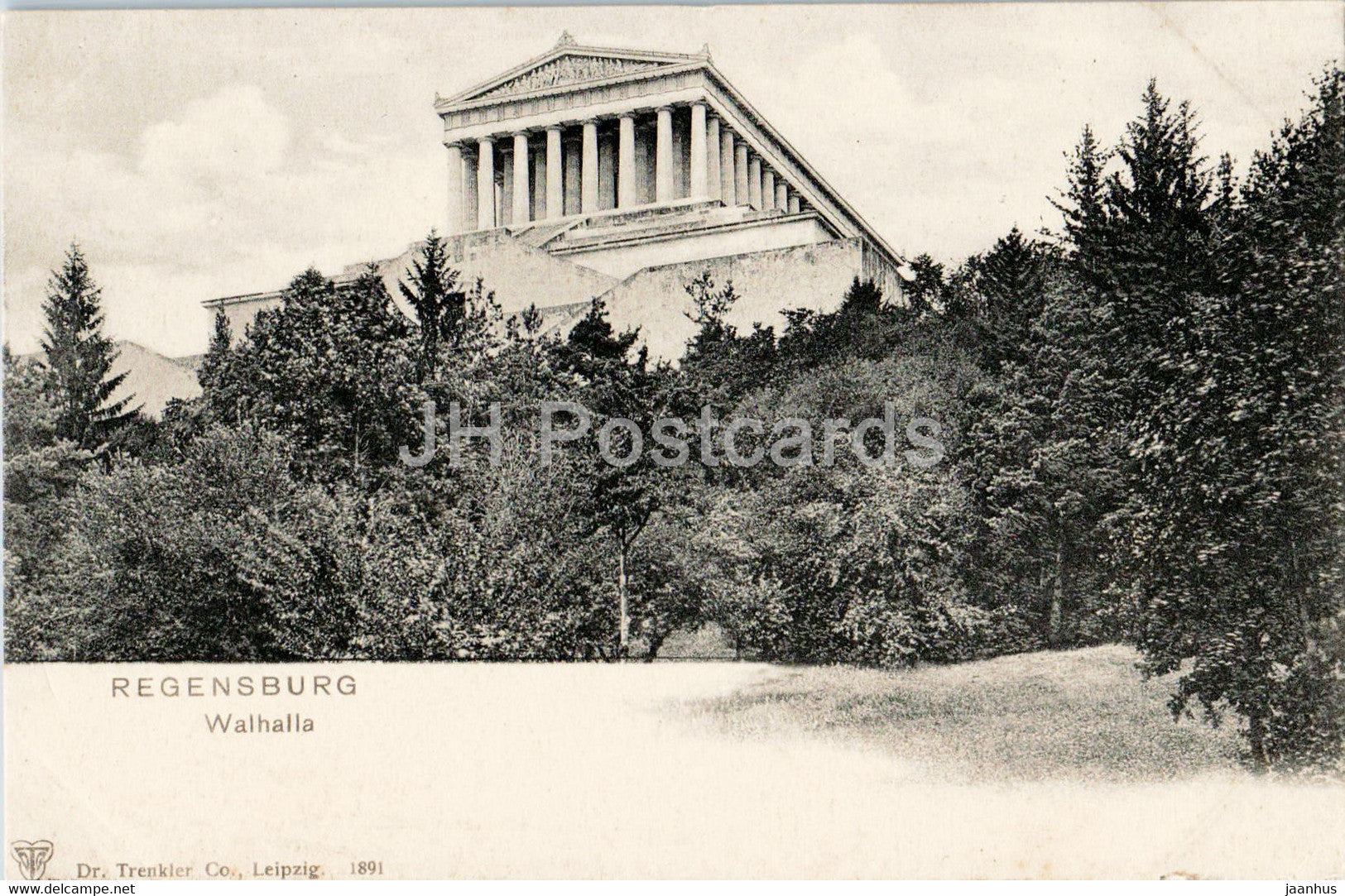 Regensburg - Walhalla - 1891 - old postcard - Germany - unused - JH Postcards