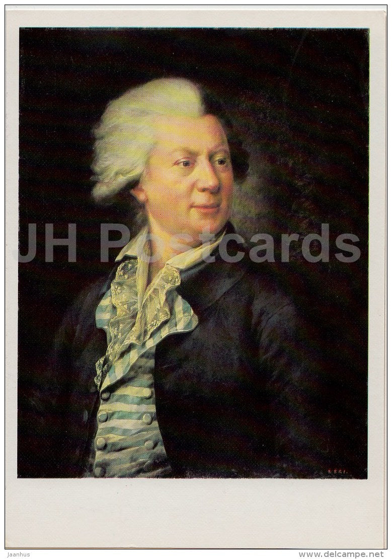 painting by S. Shchukin - Portrait of architect Y. Felten , 1786 - man - Russian Art - 1988 - Russia USSR - unused - JH Postcards