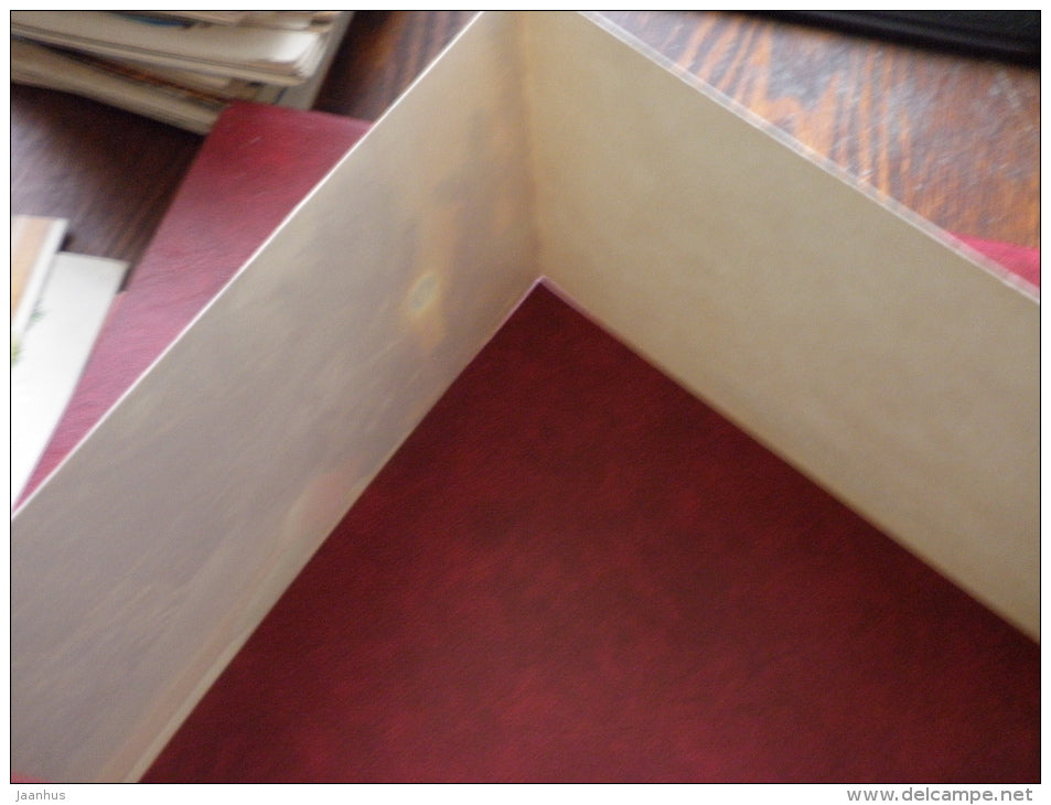 New Year greeting card - candle - decorations - 1990 - Russia USSR - unused - JH Postcards