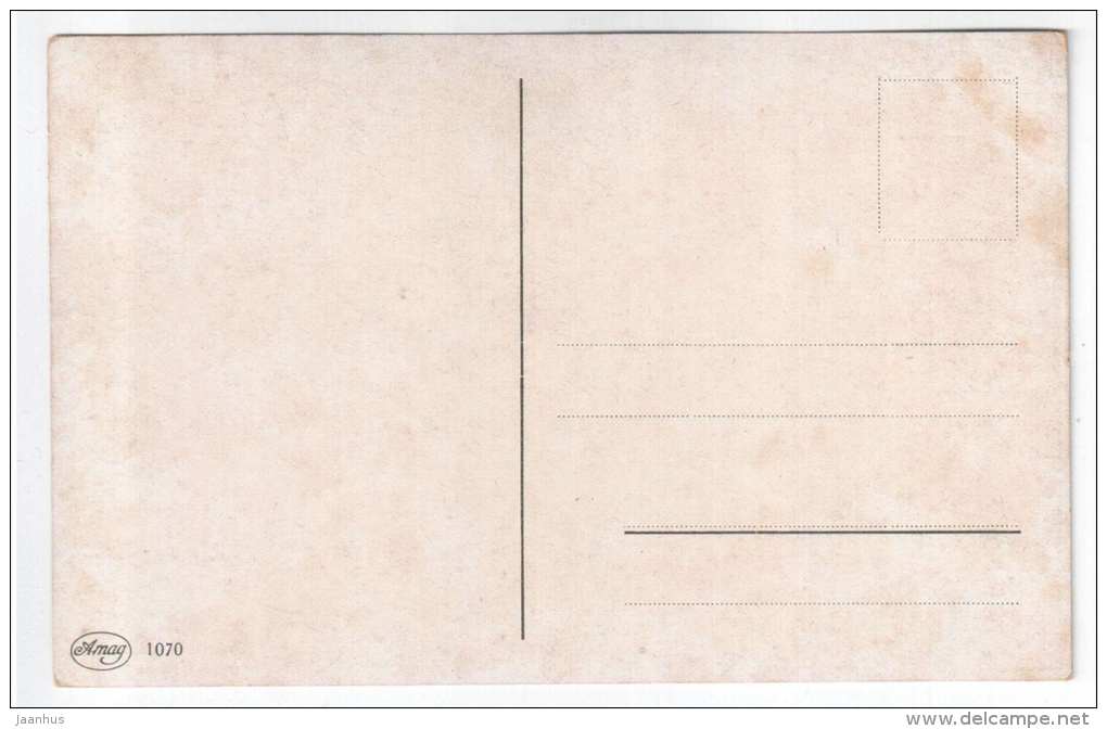 illustration by Fiebiger - pavilion , sea - Amag 1070 - old postcard - unused - JH Postcards