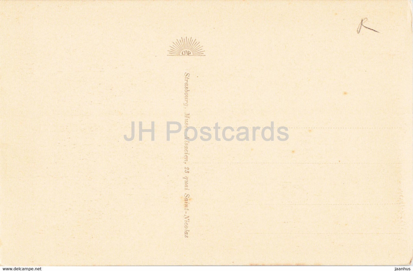 Musee Alsacien - La Salle Juive - Museum - 10 - alte Postkarte - Frankreich - unbenutzt