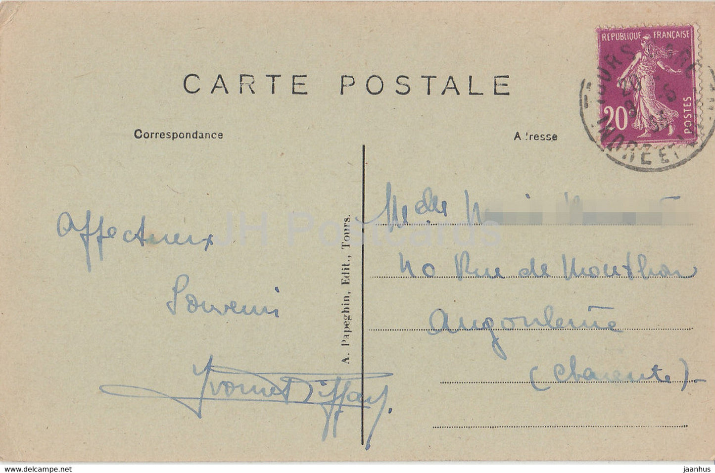 Tours - La Basilique Saint Martin - 10 - cathedral - old postcard - France - used