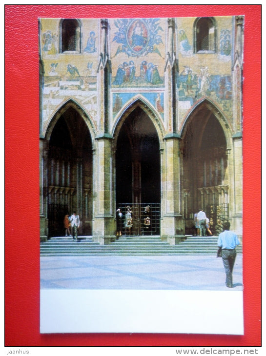 Golden Gate of St. Vitus Cathedral - Prague - Praha - 1975 - Czech Republic - unused - JH Postcards