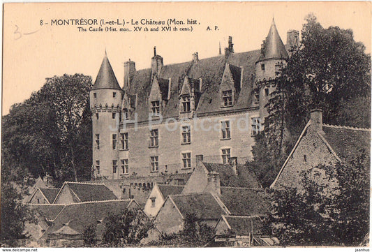 Montresor - Le Chateau - castle - 8 - old postcard - France - used - JH Postcards