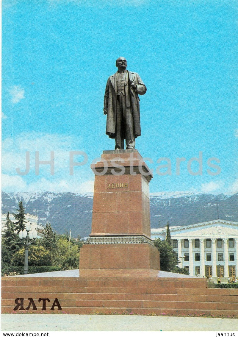 Yalta - monument to Lenin - Crimea - Ukraine USSR -  unused - JH Postcards
