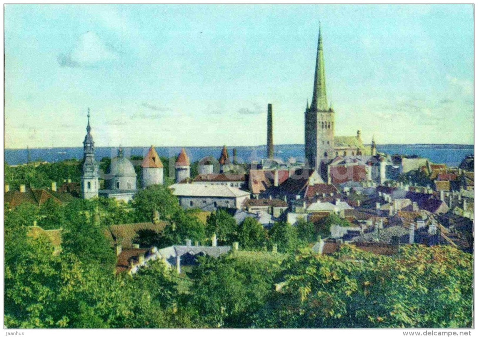 Spires of Tallinn Old Town - 1968 - Estonia USSR - unused - JH Postcards