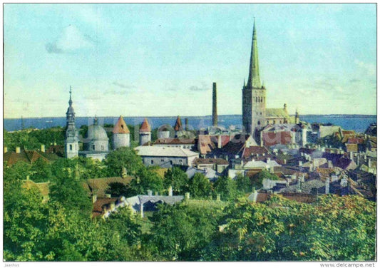 Spires of Tallinn Old Town - 1968 - Estonia USSR - unused - JH Postcards