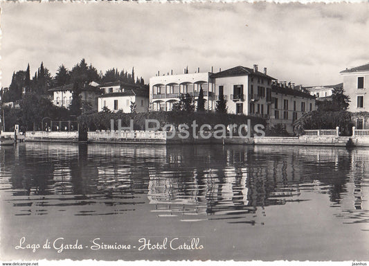 Lago di Garda - Sirmione - Hotel Catullo - old postcard - 1953 - Italy - used - JH Postcards