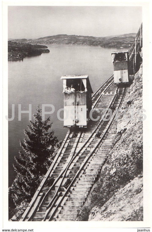 Furigen Bahn am Vierwaldstattersee - funicular - Switzerland - unused - JH Postcards