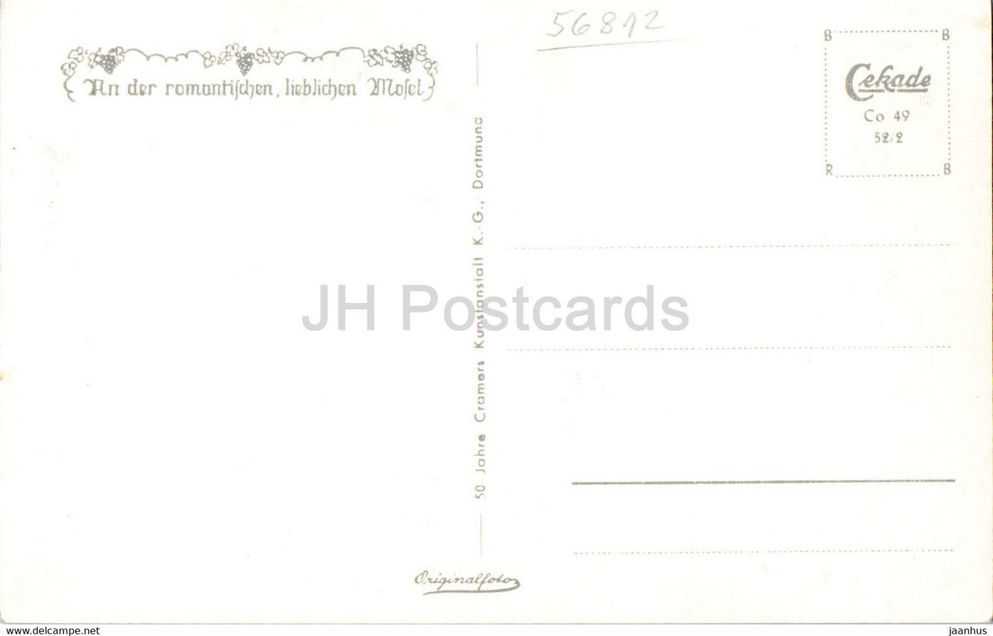 Gruss aus Cochem a d Mosel - Pinnerkreuz mit Burg - Alte Thorschanke - Moselpromenade - old postcard - Germany - unused