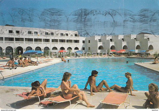 Rhodes - Sun Palace Hotel - Faliraki - nude - naked - pool - 1988 - Greece - used - JH Postcards