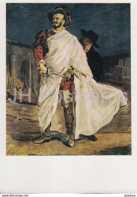 painting by Max Slevogt - Don Juan mit Leporello - 1426 - German art - Germany DDR - unused - JH Postcards
