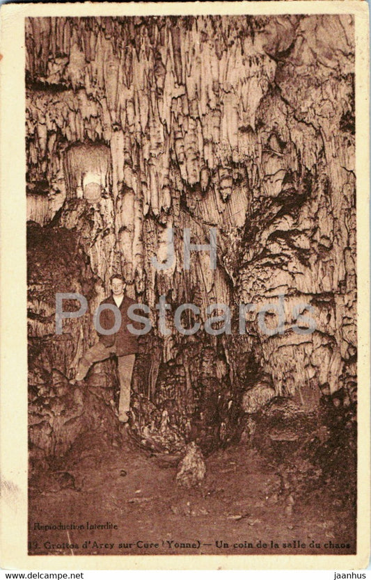 Grottes d'Arcy sur Cure - Un coin de la salle du chaos - 19 - old postcard - 1933 - France - used - JH Postcards