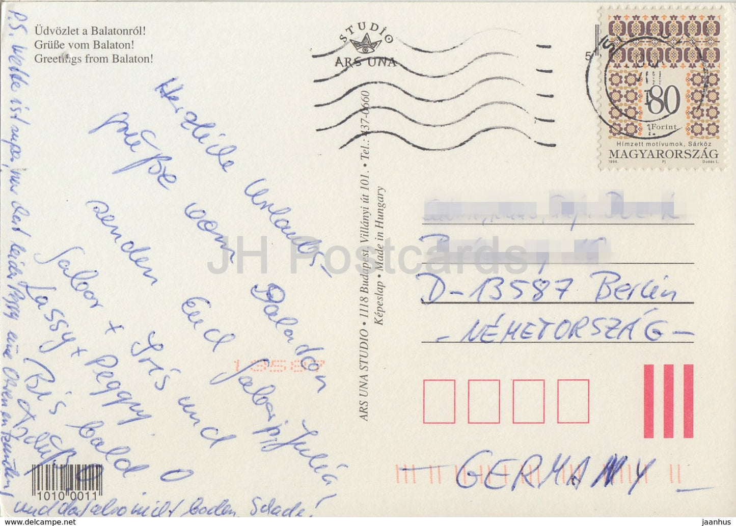 Grüße vom Plattensee - Segelboot - See - 2000er Jahre - Ungarn - gebraucht