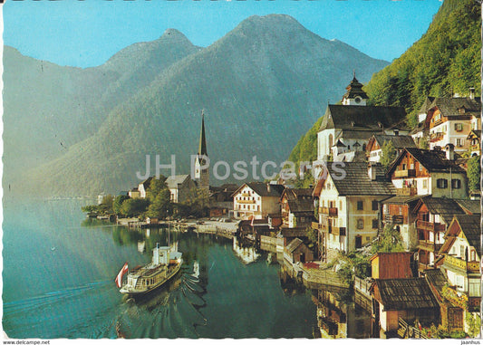 Sommerfrische Hallstatt 505 m - Salzkammergut - boat - Austria - unused - JH Postcards