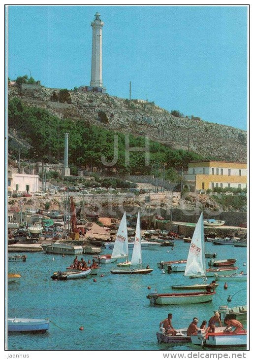 Vele nel porticciolo - sails , lighthouse  - S. Maria di Leuca - Lecce - Puglia - 105 - Italia - Italy - unused - JH Postcards