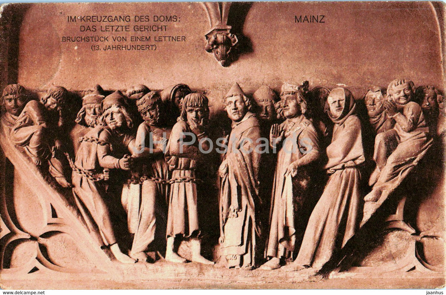 Mainz - Im Kreuzgang des Dom - Das Letzte Gericht - 1910 - old postcard - Germany - used - JH Postcards
