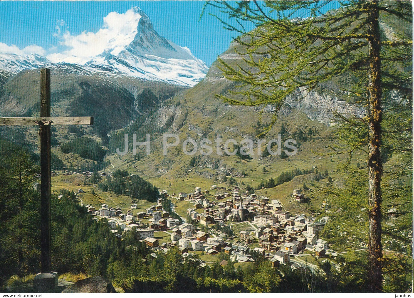 Zermatt mit Matterhorn - 1970s - Switzerland - used - JH Postcards
