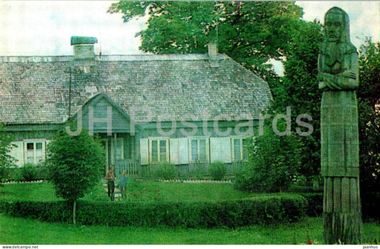 Plunge - sculpture to Lithuanian writer Zemaite - 1984 - Lithuania USSR - unused - JH Postcards