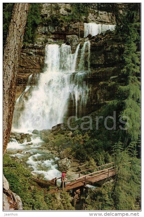Cascata di Vallesinella bassa , Madonna di Campiglio - Dolomiti di Brenta - Trentino - 1211 - Italia - Italy - unused - JH Postcards