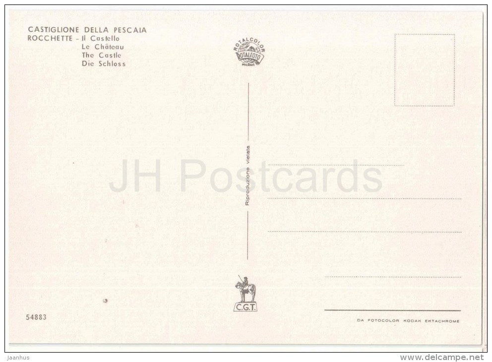 Castiglione della Pescaia , Rocchette , Il Castello - castle - Grosseto - Toscana - 54883 - Italia - Italy - unused - JH Postcards