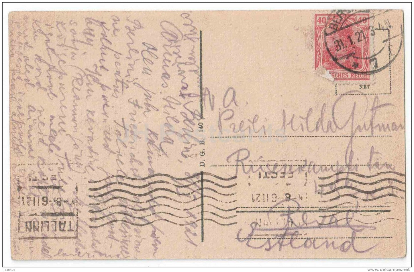 Bahnhof Friedrichstrasse - old cars - train - locomotive - Berlin - Germany - sent from Germany to Estonia Tallinn 1921 - JH Postcards
