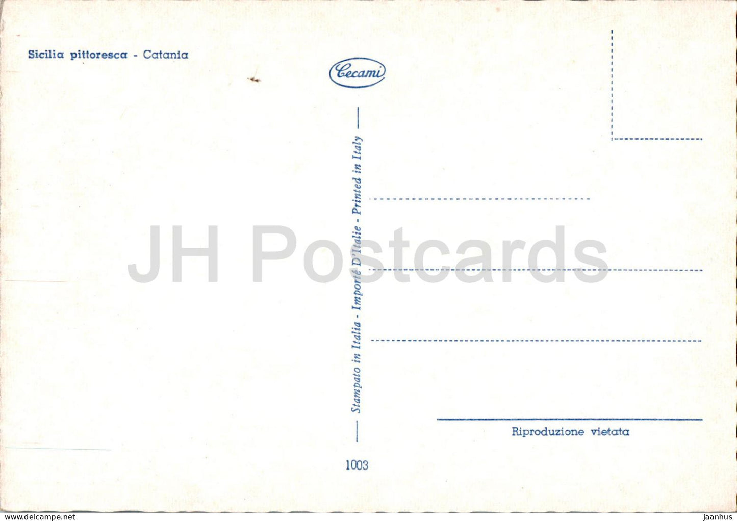 Sicilia pittoresca - Sizilien - Catania - orange - 1003 - Italien - unbenutzt