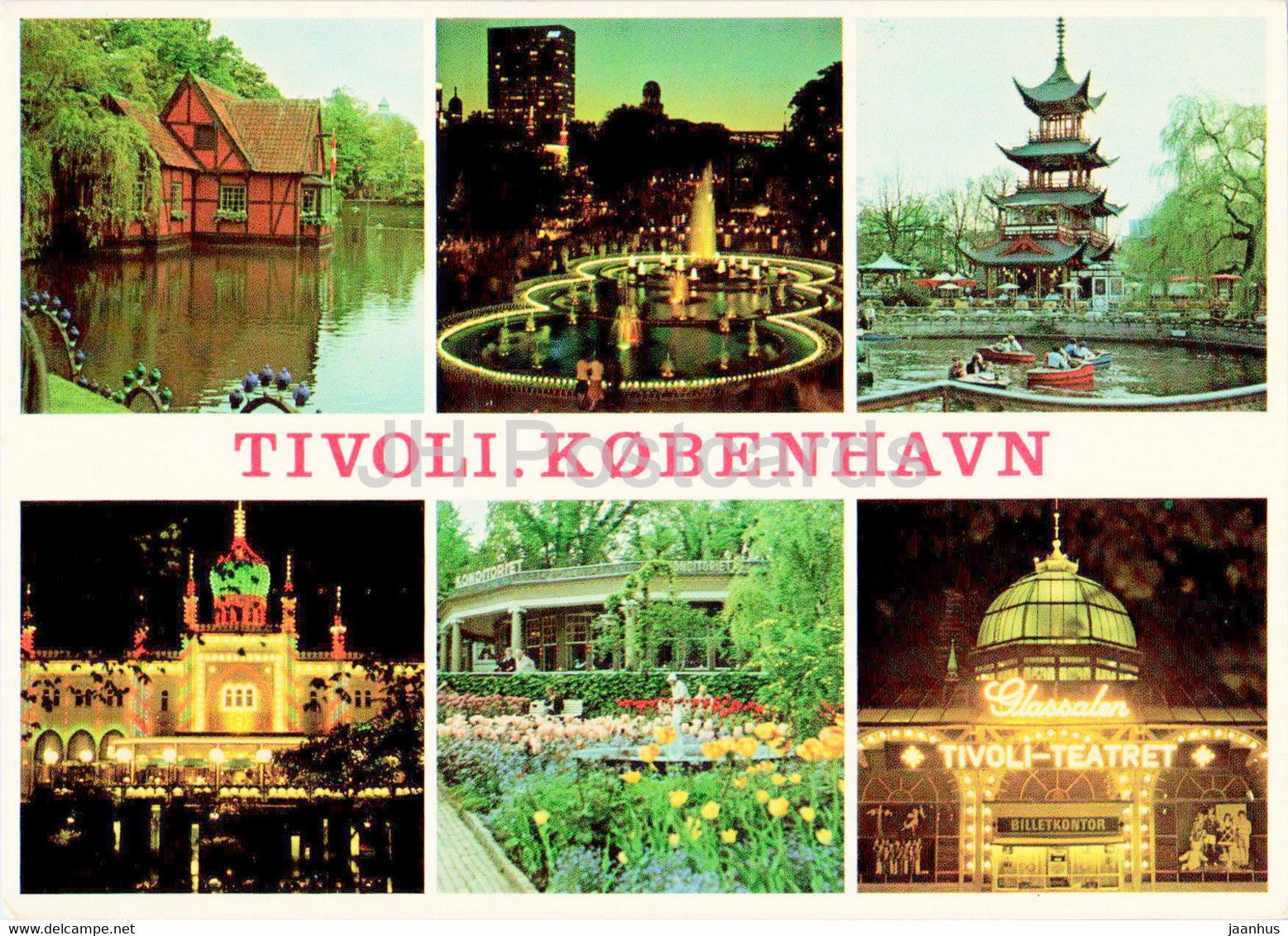 Copenhagen - Tivoli - multiview - 34 - Denmark - unused - JH Postcards