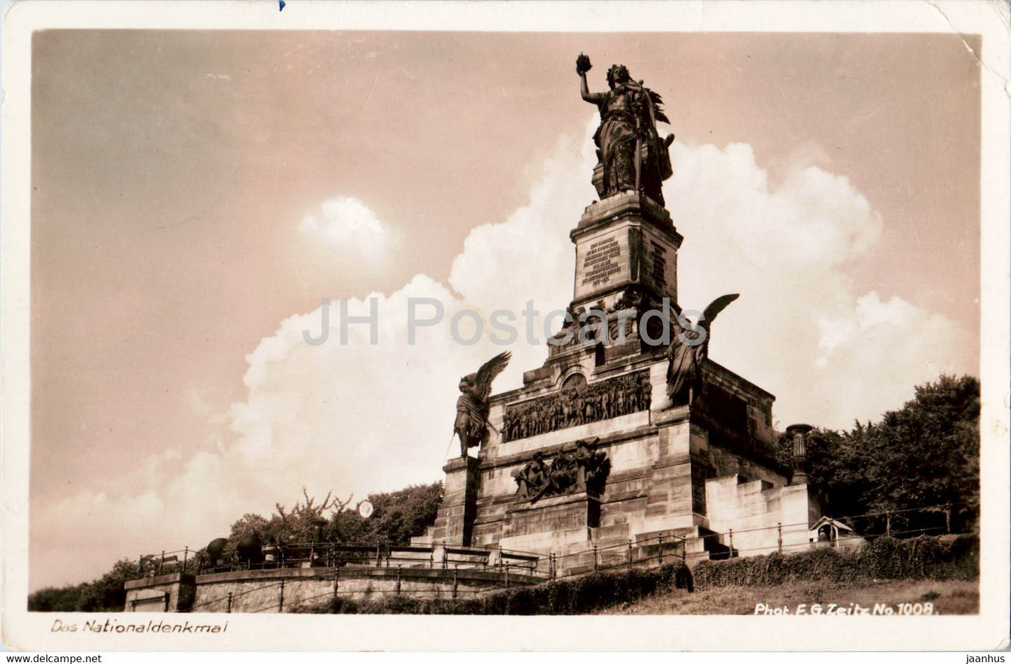 Das Nationaldenkmal - Der Deutsche Rhein - old postcard - 1939 - Germany - used - JH Postcards