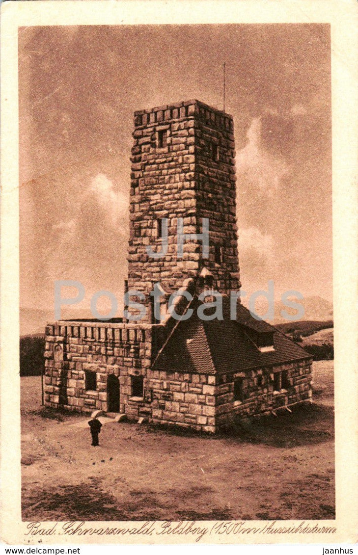 Bad Schwarzwald - Feldberg - 1500 m Aussichtsturm - old postcard - 1925 - Germany - used - JH Postcards
