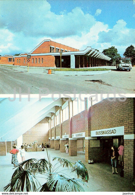 Bus Station in Kuressaare - Saaremaa - 1989 - Estonia USSR - unused - JH Postcards