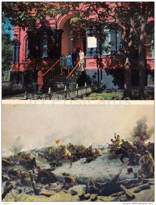 State Museum of Defense - Diorama Battle at Mamaev Kurgan Volgograd - large format card - 1973 - Russia USSR - unused - JH Postcards