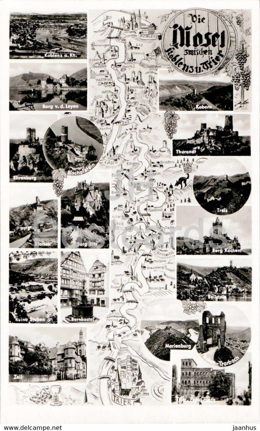 Die Mosel zwischen Koblenz u Trier - Germany - unused - JH Postcards