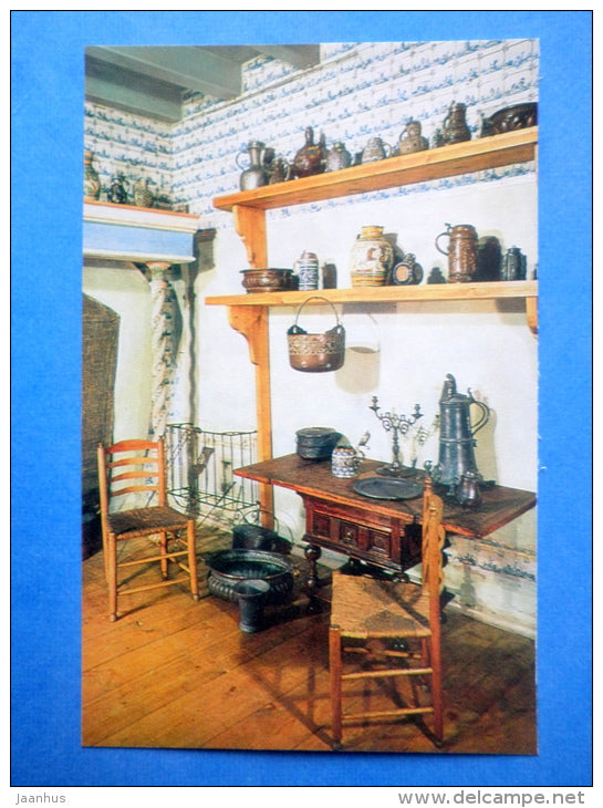 The Dutch House , The Kitchen - Kuskovo - 1982 - Russia USSR - unused - JH Postcards