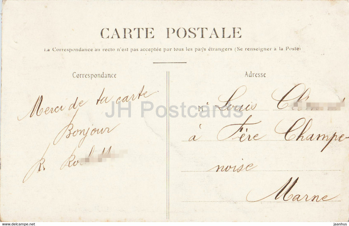 Grand Fresnoy - Interieur de l'Eglise - church - 792 - old postcard - 1912 - France - used