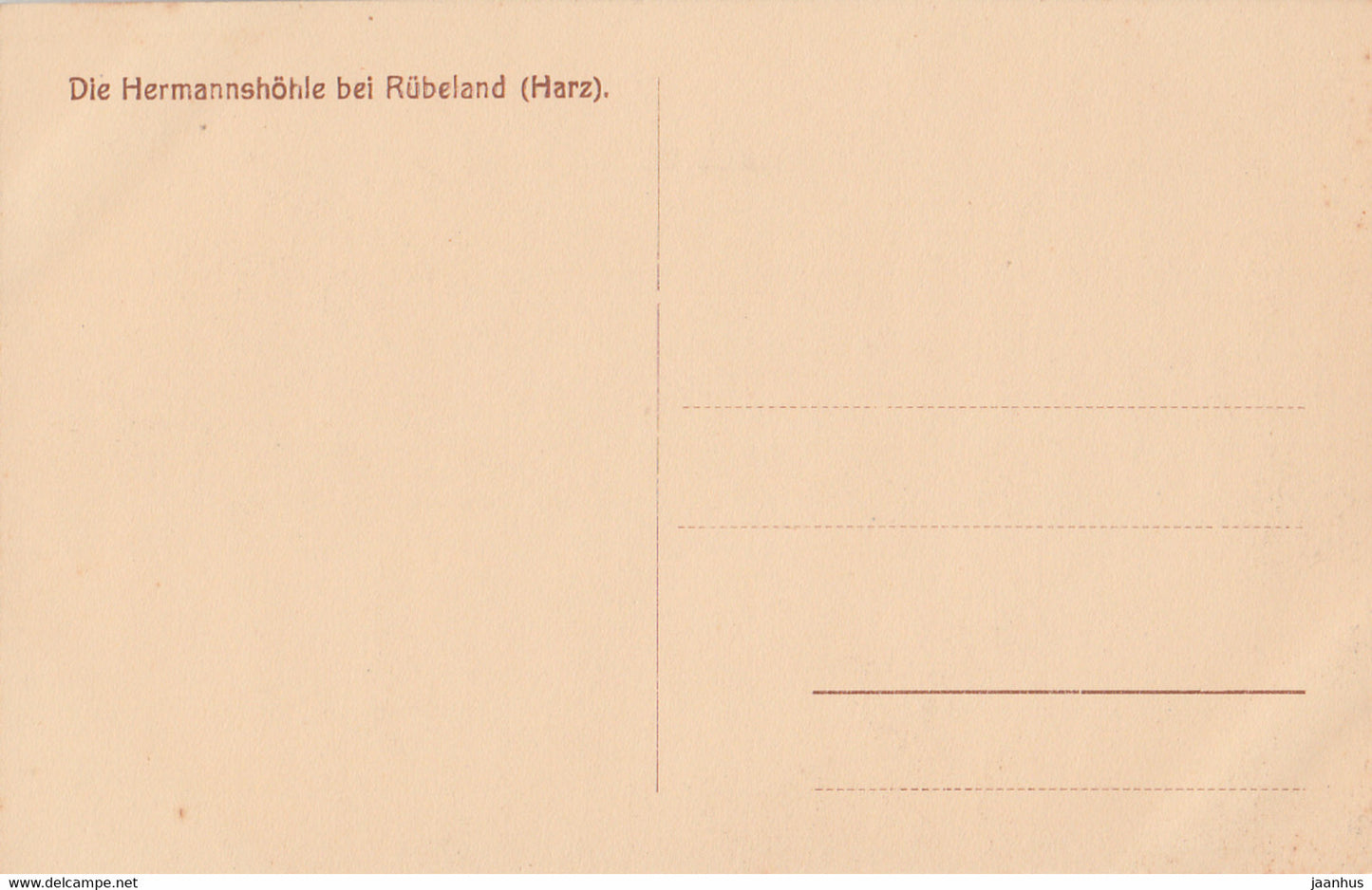 Die Hermannshohle bei Rubeland - Harz - old postcard - Germany - unused