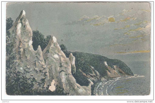 Wissower Klinken - Insel Rügen - illustration - old postcard  - Germany - used - JH Postcards