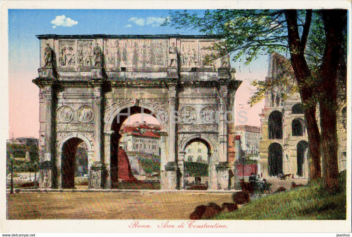 Roma - Rome - Arco di Constantino - Arch of Constantine - ancient world - 5420 - old postcard - Italy - unused - JH Postcards