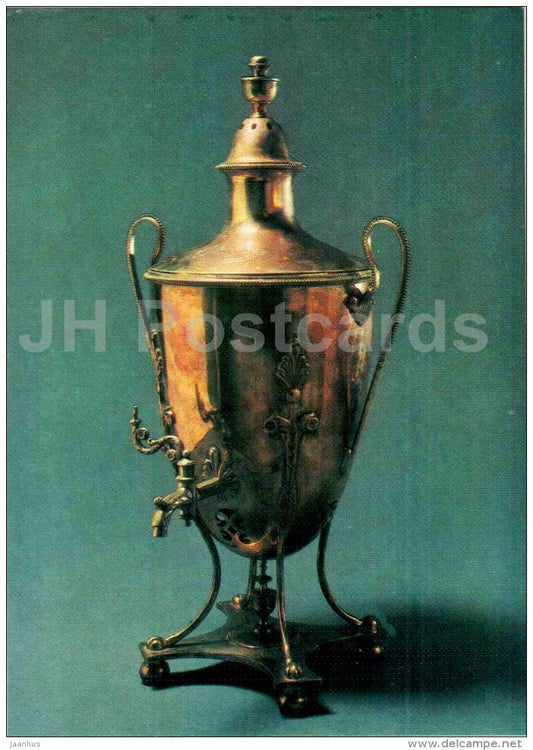 Samovar - St. Petersburg - Russian Silver Craft - art - 1986 - Russia USSR - unused - JH Postcards