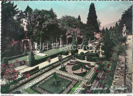 Pallanza - Giardini di S Remigio - garden - old postcard - 1953 - Italy - Italia - used - JH Postcards