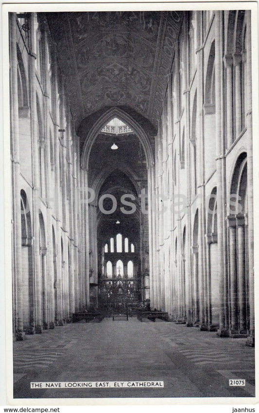 Ely Cathedral - The Nave Looking East - 21075 - 1961 - United Kingdom - England - used - JH Postcards