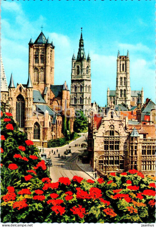 Gent - Gand - Suite of Monuments - St Baafs Cathedral - Belfry and St Niklaas Church - 3 - Belgium - unused - JH Postcards