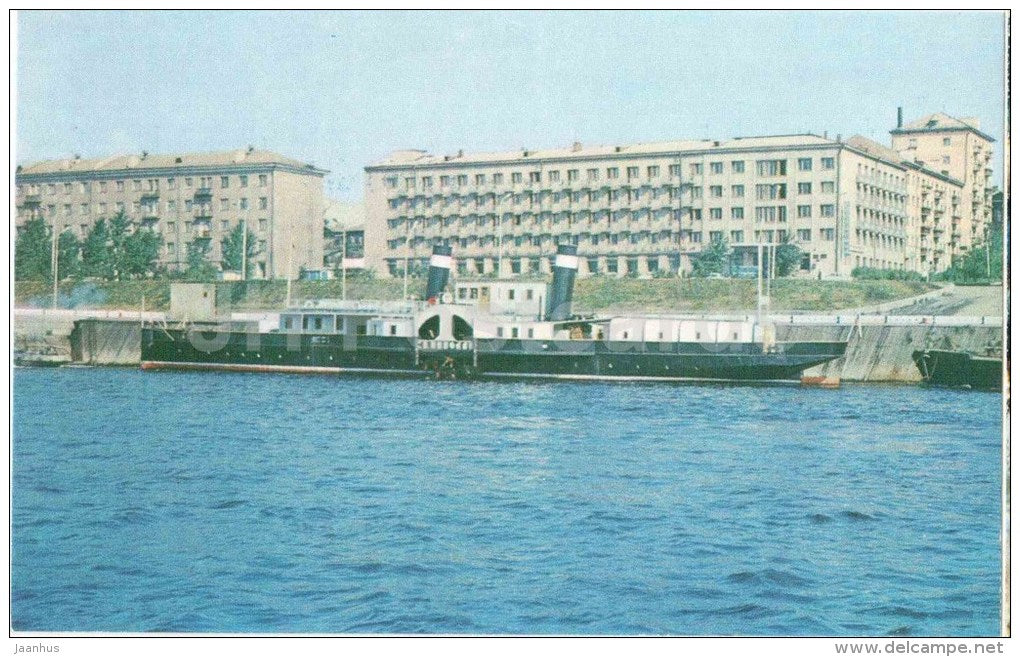 steamship on which Lenin departed from Krasnoyarsk to exile - Krasnoyarsk - 1978 - Russia USSR - unused - JH Postcards