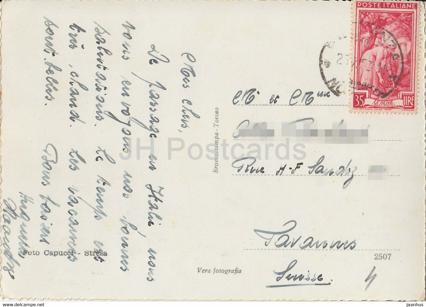 Pallanza - Giardini di S Remigio - garden - old postcard - 1953 - Italy - Italia - used