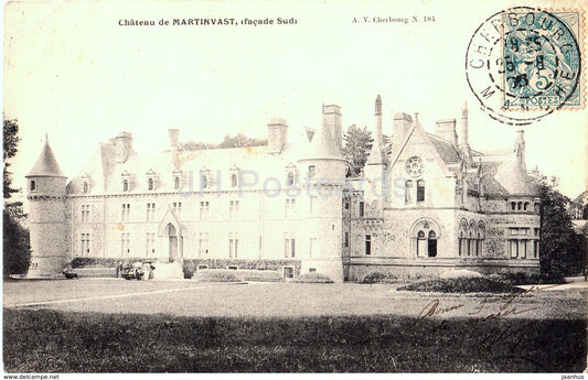 Chateau de Martinvast - Facade Sud - castle - old postcard - 1905 - France - used - JH Postcards